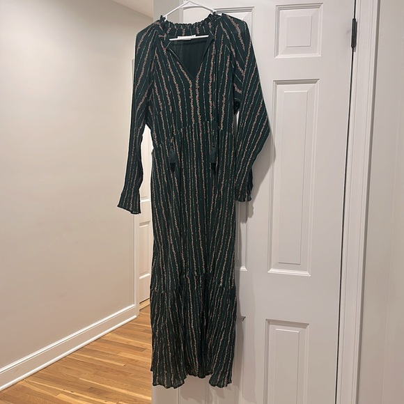 Roller Rabbit forest green floral cotton dress, size XL - Picture 1 of 6